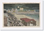 1925postcard026 * General view of boardwalk and pier at night, Atlantic City, NJ * 640 x 426 * (207KB)