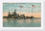 1926postcard033 * Zavikon Island, Thousand Islands, International Bridge (Aug 14, 1926) * 640 x 409 * (181KB)